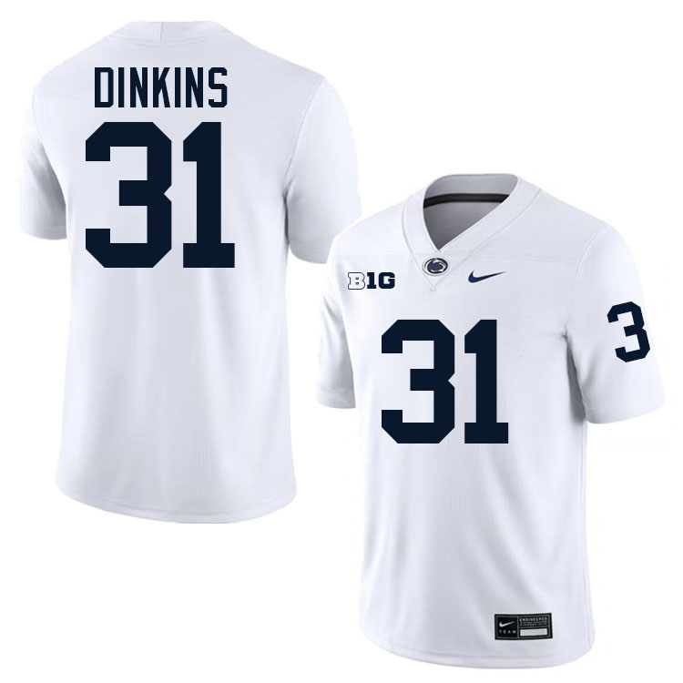 Kolin Dinkins Penn State Jersey,PSU Nittany Lions #31 Kolin Dinkins Football Uniforms-White